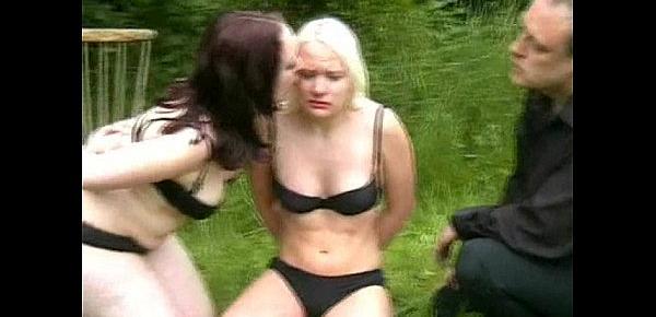  Outdoor pussy whipping to tears